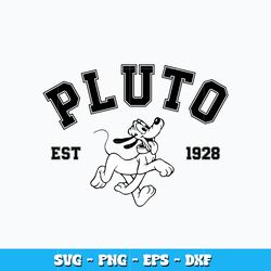 Pluto dog est 1928 svg, Disney Pluto svg, Disney vacation svg, logo design svg, digital file, Instant download.