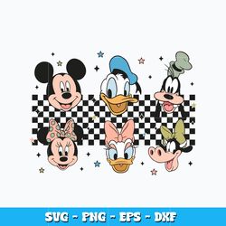 Mickey and Friends head svg, Disney svg, Disney vacation svg, logo design svg, digital file, Instant download