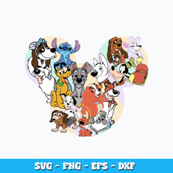 Disney family dog svg, Disney mouse head svg, Disney vacation svg, logo design svg, digital file, Instant download.
