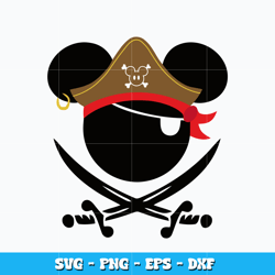 Mickey captain svg, Disney mickey mouse head svg, Disney vacation svg, logo design svg, digital file, Instant download.