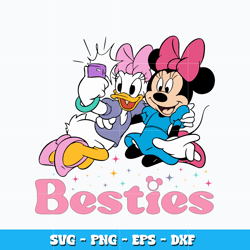 Besties Minnie daisy svg, Disney svg, Disney vacation svg, logo design svg, digital file, Instant download.