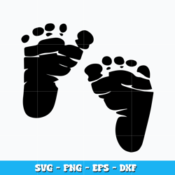 Baby Feet black svg, Disney svg, Disney vacation svg, logo design svg, digital file, Instant download.
