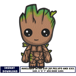 baby groot embroidery design