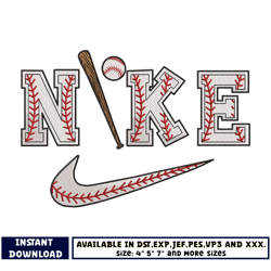 swoosh baseball embroidery design