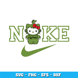 Kitty Grinch x Nike logo Svg, Hello Kitty svg, Logo Brand svg, Nike svg, cartoon svg, Instant download.