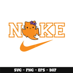 Swoosh Orange Ghost Kitty Svg, Hello Kitty svg, Logo Brand svg, Nike svg, cartoon svg, Instant download.