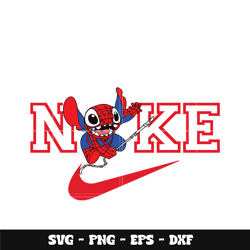 Swoosh x Stitch spiderman Svg, Stitch svg, Logo Brand svg, Nike svg, cartoon svg, Instant download.