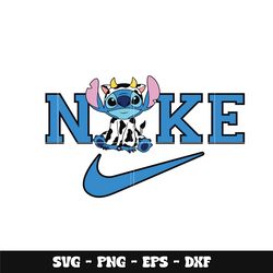 Nike x Cow Stitch Svg, Stitch svg, Logo Brand svg, Nike svg, cartoon svg, Instant download.