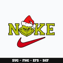 Swoosh Grinch Chrismas Svg, Grinch svg, Nike logo svg, Svg design, Brand svg, Instant download.