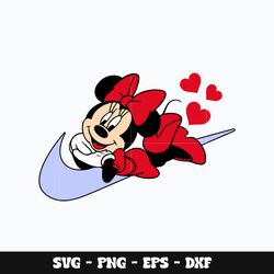 Nike Minnie Love Svg, Mickey svg, Nike logo svg, Svg design, Brand svg, Instant download.