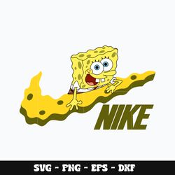Nike X Spongebob Svg, spongebob svg, Nike logo svg, Svg design, Brand svg, Instant download.