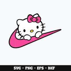 Nike x Kitty Svg, Hello Kitty svg, Nike logo svg, Svg design, Brand svg, Instant download.