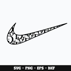 Swoosh x Dior Logo Svg, Nike svg, Nike logo svg, Svg design, Brand svg, Instant download.