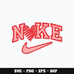 Nike Heart Logo Svg, Nike svg, Nike logo svg, Svg design, Brand svg, Instant download.