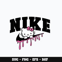 Swoosh x Hello Kitty Svg, Hello Kitty svg, Nike logo svg, Svg design, Brand svg, Instant download.