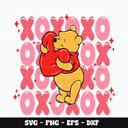 Winnie the Pooh xoxo Svg, Pooh svg, DIsney svg, Svg design, cartoon svg, Instant download.