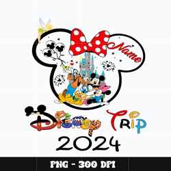 Minnie name disney trip 2024 Png, Mickey Png, Disney Png, Png design, cartoon Png, Instant download.