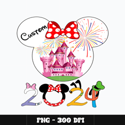 Minnie head custom 2024 Png, Mickey Png, Disney Png, Digital file png, cartoon Png, Instant download.