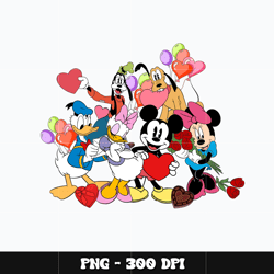 Mickey and friends valentine Png, Mickey Png, Disney Png, Digital file png, cartoon Png, Instant download.