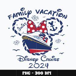 Minnie disney family cruise 2024 Png, Mickey Png, Disney Png, Digital file png, cartoon Png, Instant download.
