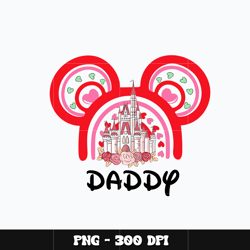 Mickey castle valentine daddy Png, Mickey Png, Disney Png, Digital file png, cartoon Png, Instant download.