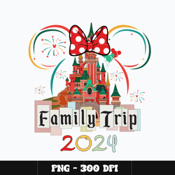Minnie castle family trip 2024 Png, Mickey Png, Disney Png, Digital file png, cartoon Png, Instant download.
