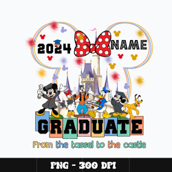 Minnie graduate 2024 Png, Mickey Png, Digital file png, cartoon Png, Disney Png, Instant download.