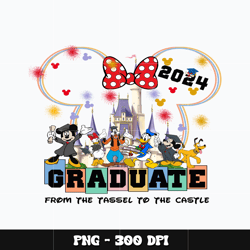 Minnie castle graduate 2024 Png, Mickey Png, Digital file png, cartoon Png, Disney Png, Instant download.