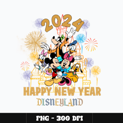 Mickey disney happy new year 2024 Png, Mickey Png, Digital file png, cartoon Png, Disney Png, Instant download.