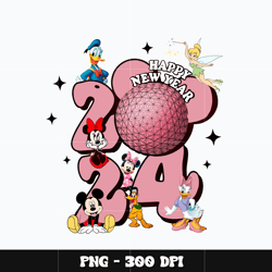 Disney mickey friends happy new year 2024 Png, Mickey Png, Digital file png, cartoon Png, Disney Png, Instant download.