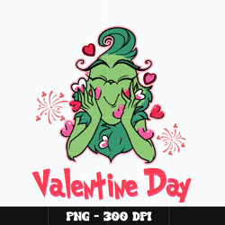Grinch girl valentines day Png, Grinch Png, Digital file png, cartoon Png, Chrismas Png, Instant download.