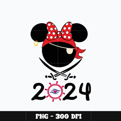 Minnie head priate 2024 Png, Mickey Png, cartoon Png, Disney Png, Digital file png, Instant download.