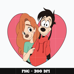 Max and Roxanne Valentine Png, A goofy movie Png, Disney Png, cartoon Png, Digital file png, Instant download.