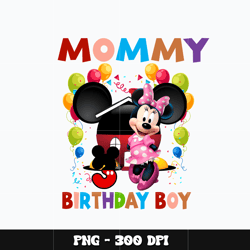 Minnie mommy birthday boy Png, Mickey Png, Digital file png, Disney Png, cartoon Png, Instant download.