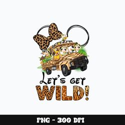 Minnie friends let's get wild Png, Mickey Png, Digital file png, Disney Png, cartoon Png, Instant download.