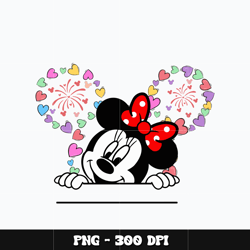 Minnie mouse love heart Png, Mickey Png, Digital file png, Disney Png, cartoon Png, Instant download.