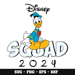 Donald disney squad 2024 svg