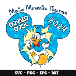 Donald duck making memories svg
