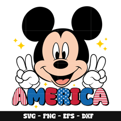 Mickey america svg