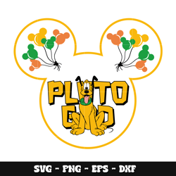 Pluto dog x mickey svg