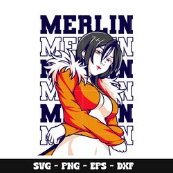Merlin anime design svg
