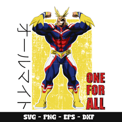 One for all All Might svg, My hero academia svg