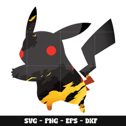Pikachu shadow design svg, Pokemon anime svg