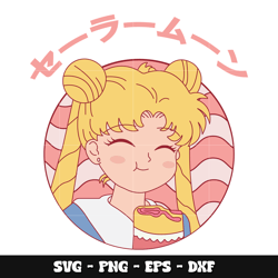 Sailor Venus Eatting svg, Sailor Moon svg