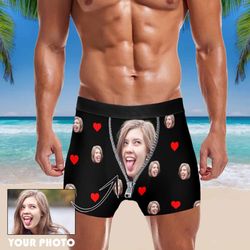 Personalized Boxers Briefs With Photo, Custom Underwear With Face, Gift For Him Gift For Husband, Boyfriend Gift