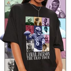 Lamar Jackson, Vintage 90's Shirt, Bootleg Shirt, Lamar Jackson The Eras Tour Shirt, Classic 90s Graphic Tee, Football S
