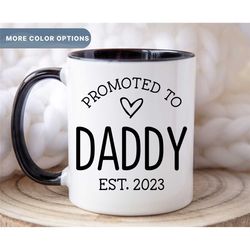 custom first daddy mug, new daddy gift, new father mug, baby reveal mug, new baby gift, first dad mug, father's day gift