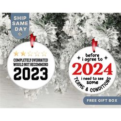 2023 Year To Remember Ornament, 2023 Funny Christmas Ornament, 2023 Major Events Ornament, Commemorative Ornament, (OR-1