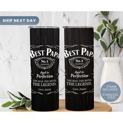 Best Papa Tumbler  Father's Day Gift Ideas  Gift for Daddy  Dad Appreciation Gift  Best Dad Ever Tumbler  Dad Travel Cup
