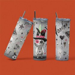 Voodoo Sweat Proof Skinny Tumbler Stays Cold For Hours, 20oz. Tight Grip Lid Comes with A Peek a Boo Gift Box and Straw